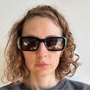 Hugo Boss Sz 53 HG 1159S Black Rectangular Sunglasses